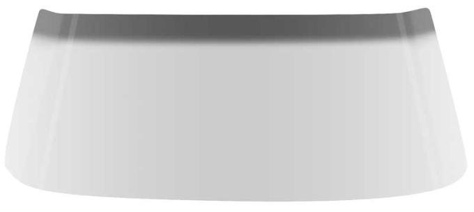 OER 1964-68 Mustang, Cougar, Front Windshield Glass, Clear, Smoke Gray Band, 03100N