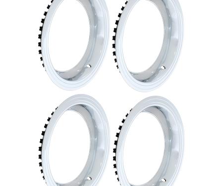 OER 1969-76 Mopar A-B-E Bodies Chrome 15 X 7" Or 15 X 8" Trim Wheel Ring Set, 2-1/2" Deep MP500668