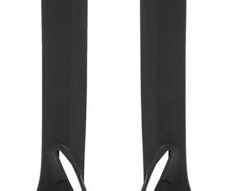 1968-70 Dodge, Plymouth B-Body, Interior Pillar Post Moldings, 2 Door Hardtop, Black, Pair