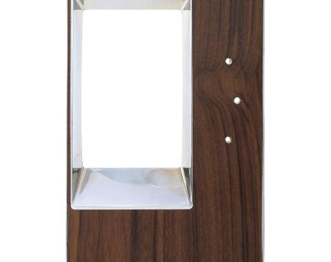 1968 Camaro, Console Shift Plate, with Walnut Woodgrain, 4 Speed, Manual Trans