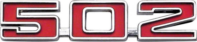 1970-74 Chevelle, El Camino, "502" Front Fender Emblem, Each