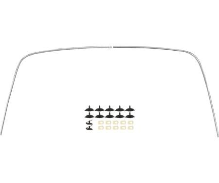 OER 1967-68 Camaro, 1967-69 Firebird, Vinyl Top Molding, with Mounting Hardware K863