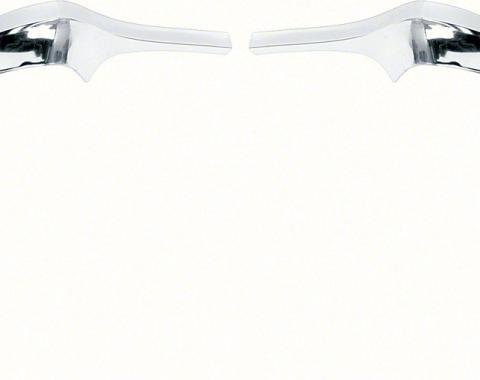 OER 1968-72 Chevy II Nova, Front Headlight Eyebrow Moldings, RH & LH, Pair K499