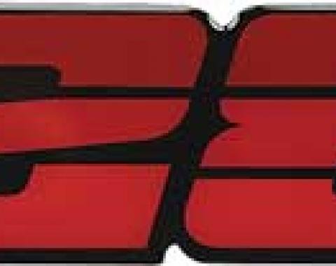 OER 1985-87 Camaro Z28 Dark Red Rear Panel Emblem with Silver Bow Tie 14083670