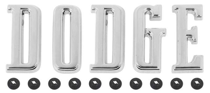 OER 1966 Charger, Coronet, DODGE Hood Emblem Letter Set RM4136