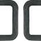OER 1967-68 Camaro RS, Housing to Body Back Up Lens Gaskets, Molded Rubber, Pair 3899801