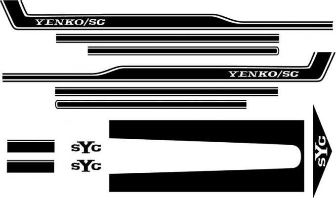 OER 1969 Camaro Black SYC Yenko Stripe Set SK301