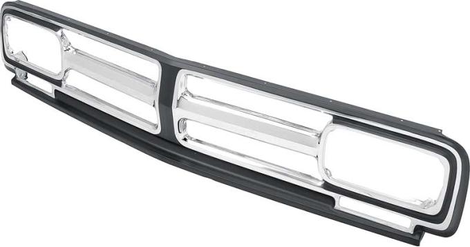 OER 1971-72 GMC Pickup, Suburban, Jimmy, Front Grill, Chrome with Black Accents CX1558