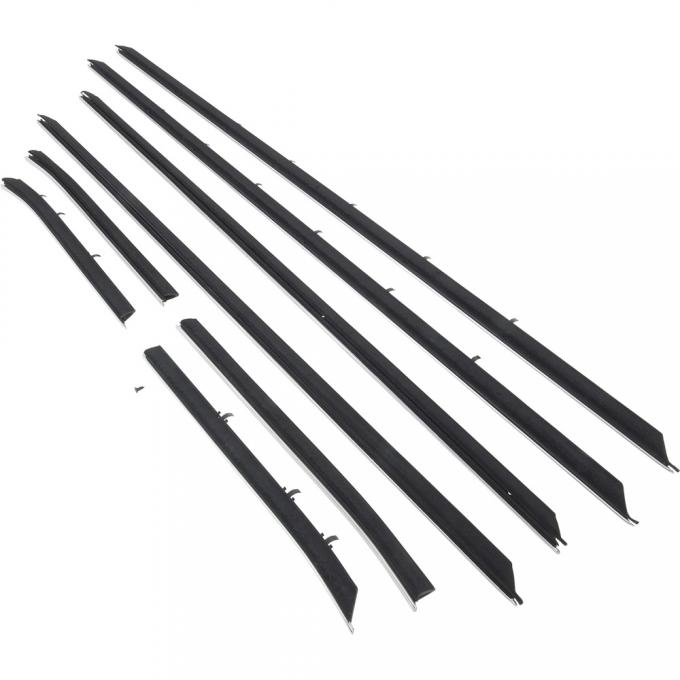 1968-69 Camaro, Firebird Coupe, Front Door & Rear Quarter Windowfelt Set, Inner & Outer, Convertible, Standard Interior, Replacement Style, 8 Piece Set CA145R