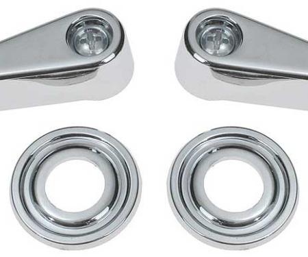 1968-69 Mustang, Cougar, Bronco, Fairlane, Ranchero, Seat Latch Handle and Bezel Set