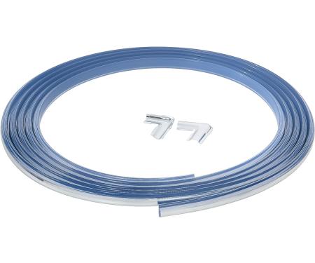 OER 1963-91 Chevy, GMC Pickup Truck, Chrome Rear Window Lockstrip Molding Set PW1042B