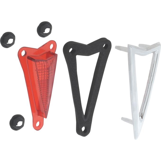 OER 1968 Firebird, Catalina, Bonneville, Rear Side Marker Lamp Assembly, Pair, GM Licensed K106801