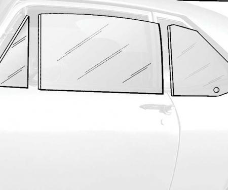 OER 1962-63 Nova 2 Door Convertible 6 Piece Side Glass Kit - Green Tinted *NR810T