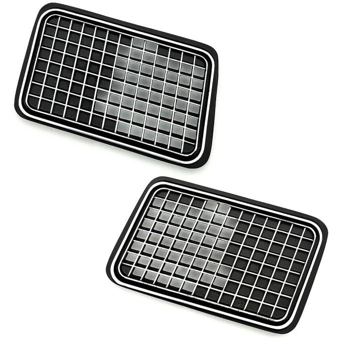 OER 1970-72 Buick Skylark, GS, GS 455, Chrome Hood Grille Inserts: Pair BP1108S