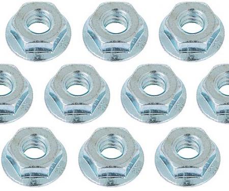 OER Serrated Self locking Hex Nut, 1/4-20 Thread Size, 10 Piece Set *A14874K