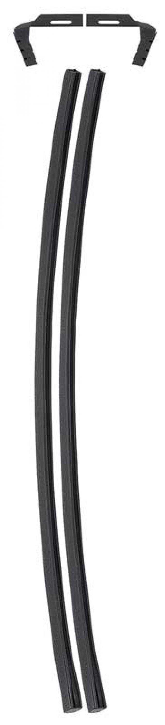 1967-69 Camaro, Firebird, Door Jamb Windlace, Pinchweld, for Body Lock Pillar, with Mounting Clips, Economy Design