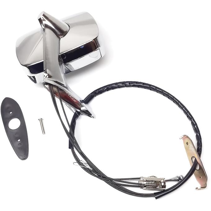 OER 1968-69 Buick Skylark, LeSabre, Mirror, Outside Remote, Chrome, LH 1231655