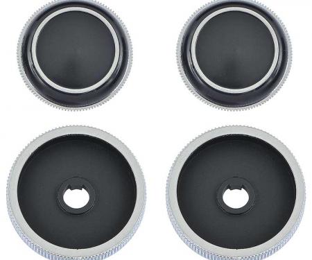 OER 1970-81 Firebird, 8 Track Knob Set , Console Mounted , 4 Piece Set K574
