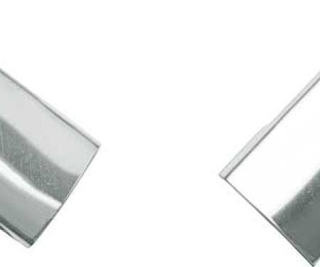 1955-57 Chevy Bel Air, 150, 210, Rear Window Corner Molding Set, Sedan, Pair