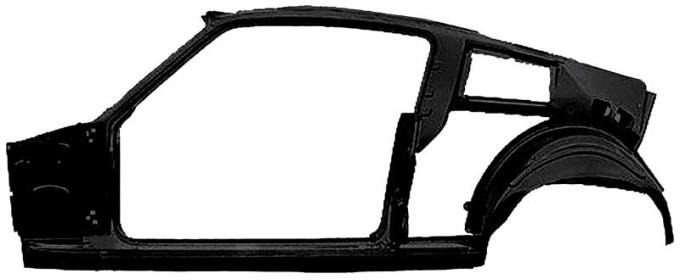 1967-68 Mustang Fastback, Quarter & Door Frame Assembly, LH Driver Side, EDP Coated