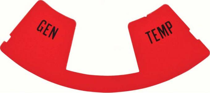 1967-68 Camaro, Firebird, Fuel Gauge Warning Lamp Lens, Gen / Temp