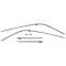 1968-69 Camaro, Firebird Coupe, Roof Rail Weatherstrip Channel and Retainer Set, 6 Piece Set