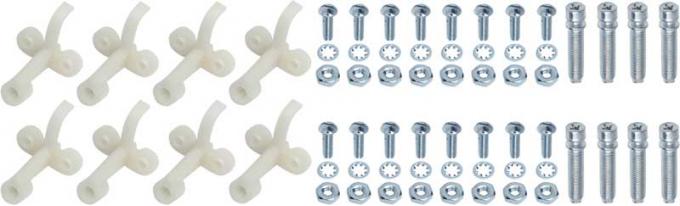 1958-63 Buick, Chevy, GMC Truck, Corvette, Impala, Headlamp Adjuster Hardware Set, 64 Piece Kit, Various Models