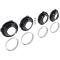 OER 1958-1966 Bel Air, Impala, 1958-72 Chevy, GMC Truck , Headlamp Mounting Bucket & Trim Ring Set, 2 Tab, 8 Piece Set 14014