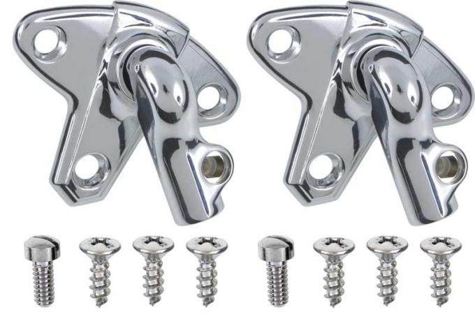 1959-63 Chevy, Buick, Olds, Sun Visor Bracket Set, with Hardware, Coupe / Hardtop