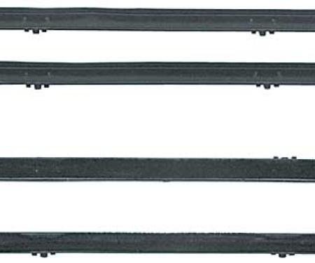 OER 1967-72 Chevrolet, GMC, Suburban, Belt Line Weatherstrip, for Rear Side Windows, Anti Rattle Felts, LH and RH, Inner and Outer, 4 piece set CR1072