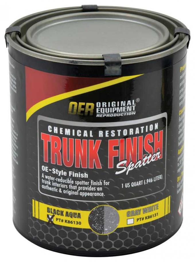 Black and Aqua Trunk Spatter Paint Quart