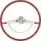 1965-66 Impala Steering Wheel with Chrome Horn Ring, Red