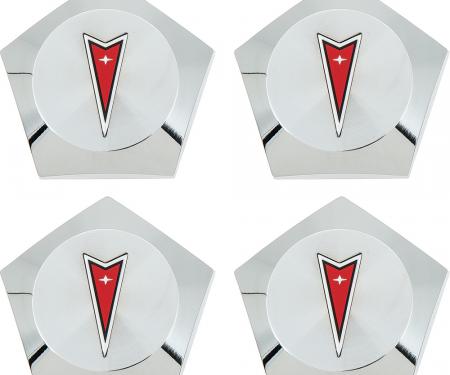 OER 1972-77 Firebird, Grand Prix, LeMans, Honeycomb Wheel Center Caps, 4 Piece Set, Various Models 9795568