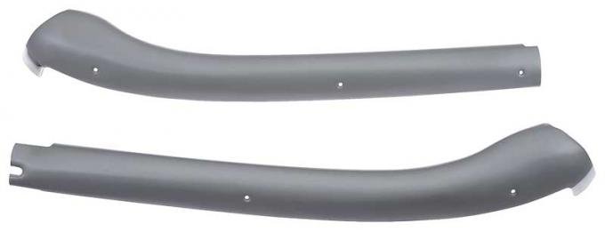 OER 1968-69 Camaro, Firebird, Convertible Windshield Header Molding, Satin Finish, RH and LH, Pair K847