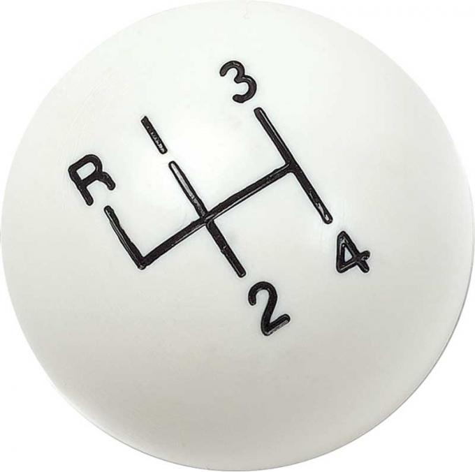 OER White 4 Speed Shift Knob with 5/16"-18 SAE Thread 3921147W