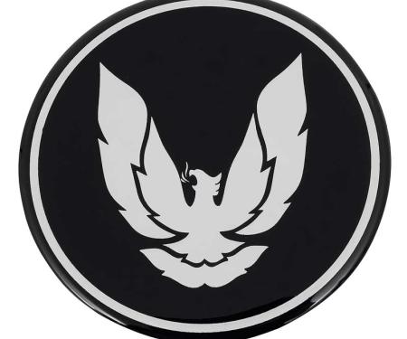 OER Wheel Center Cap Emblem, R15 5 Spoke Wheel 2-15/16" Diameter Firebird Black/Silver K151799