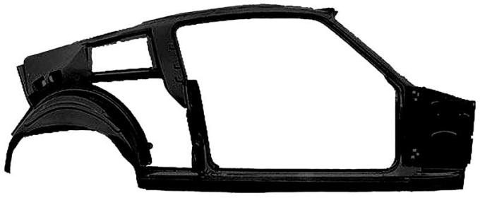 1967-68 Mustang Fastback, Quarter & Door Frame Assembly, RH Passenger Side, EDP Coated