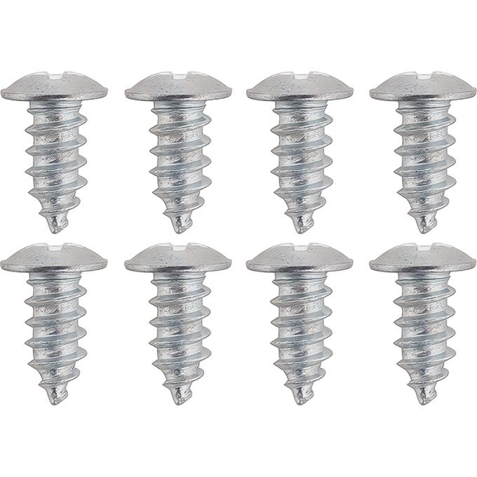 Molding Screw Set, Phillips Head, 8-18 x 3/8", 9/32" Diameter Washer Head, Silver Zinc, 8 Piece Set