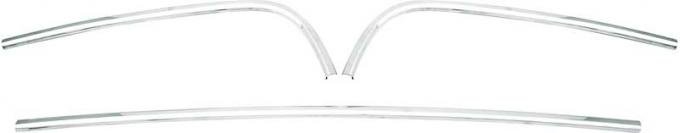 OER 1970-71 Dodge Challenger, Convertible Top Boot Well Molding Set, w/Clips, 3 Piece Set ME12227