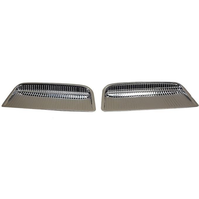 1964 Pontiac GTO, Chrome Hood Scoop Inserts, Pair