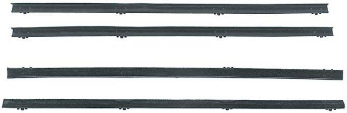 OER 1967-72 Chevrolet, GMC, Suburban, Belt Line Weatherstrip, for Rear Side Windows, Anti Rattle Felts, LH and RH, Inner and Outer, 4 piece set CR1072