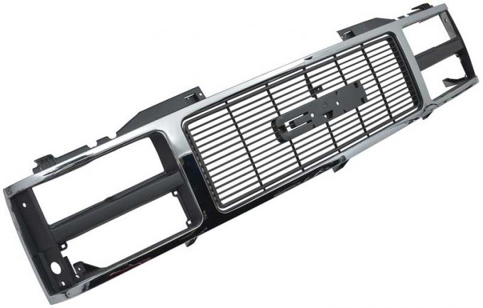 OER 1988-93 GMC Truck, Front Grill, Dual Composite Headlamps, Chrome / Argent Silver, GMT400 Series T70061
