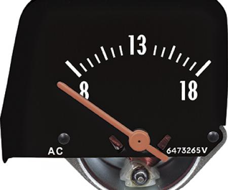 OER 1968-69 Camaro/1968-76 Nova Black Console Volt Gauge A912902