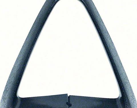 OER 1977-81 Bucket Seat Belt Guide - Black - Triangle - Each 9737575
