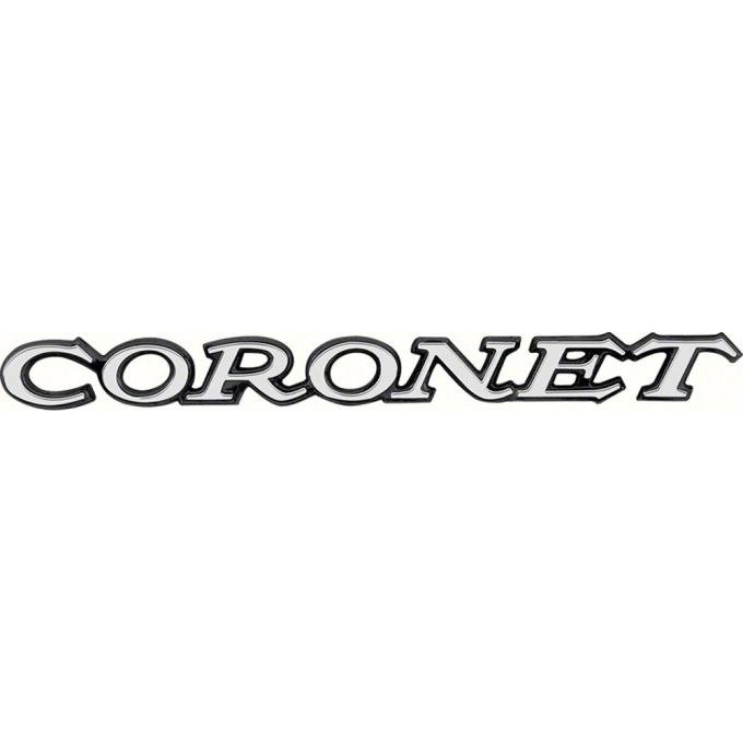 OER 1969-72 Dodge Coronet, "Coronet" Front Fender Emblem , Mopar Licensed 2901751