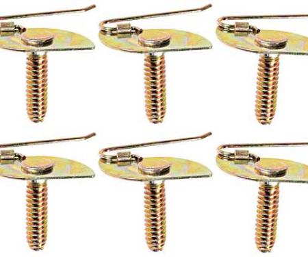 OER Wire Tail Molding Clip, #10-24, 1" Long, Zinc Chromate (Gold Iridescent), 10 Piece Set *A19626K