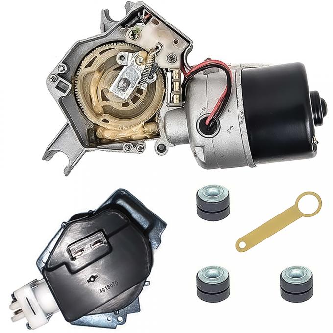 1970-73 Camaro, Windshield Wiper Motor Kit, for Hidden Recessed Wipers, With Washer Pump