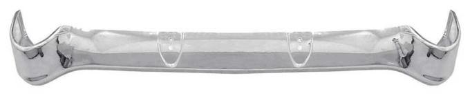 1956 Chevrolet Bel Air, 150, 210, Rear Bumper, Chrome, 1-Piece Design, OE Style, For Use With Bumper Guards
