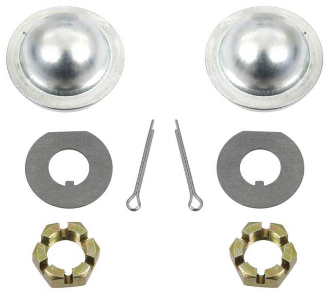 OER 1970-96 GM Car Models - Dust Cap, Cotter Pin, Spindle Nut, & Washer Set 153643