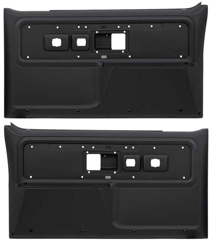 1977-80 Chevrolet/GMC Truck, Blazer, Jimmy, Suburban, Front Door Panels, Silverado or Cheyenne Style, Black